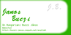 janos buczi business card